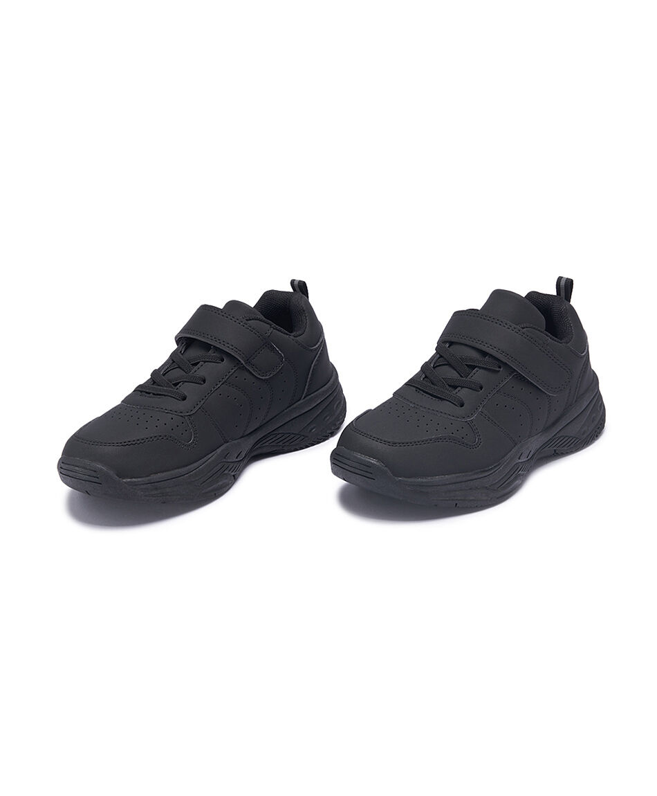Zapatilla escolar (26 a 34) negra velcro