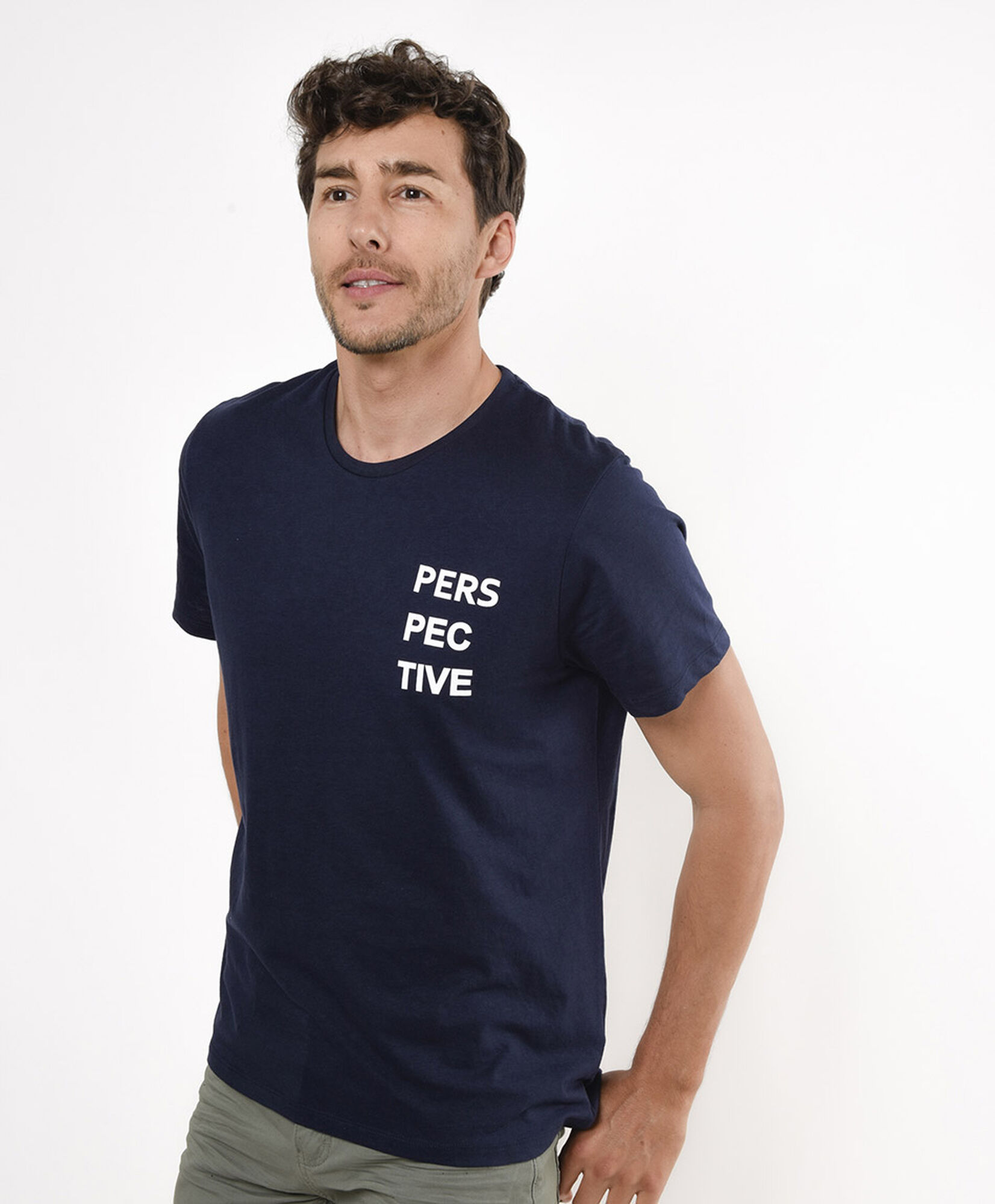 Polera hombre doble estampado frase Polera hombre doble estampado frase