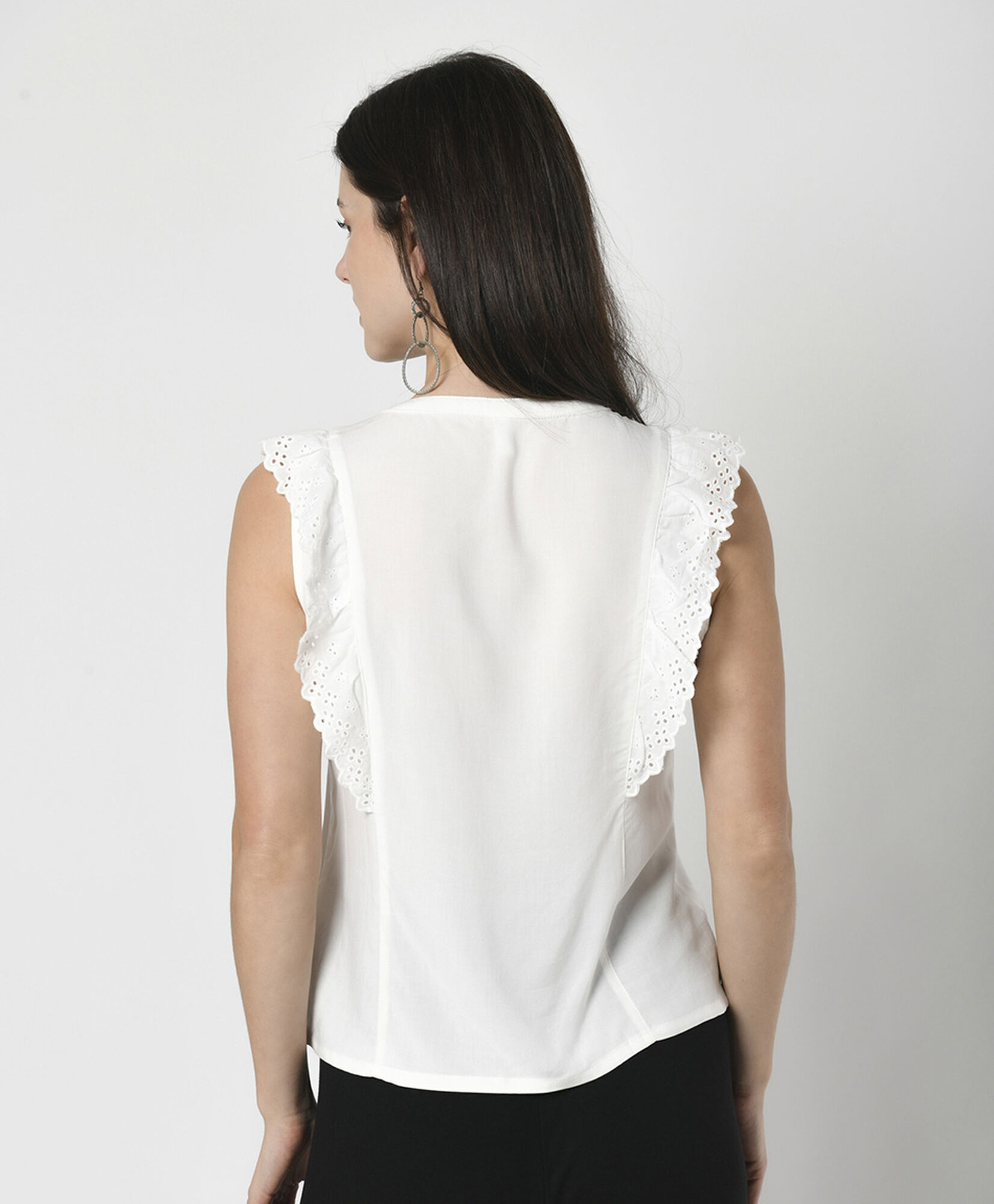 Blusa mujer vuelos broderie Blusa mujer vuelos broderie