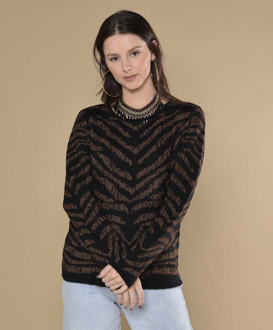Sweater mujer animal print