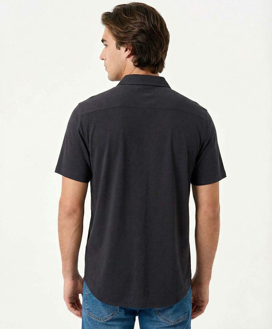 Camisa hombre lisa manga corta