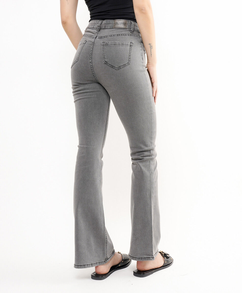 Jeans mujer gris flare