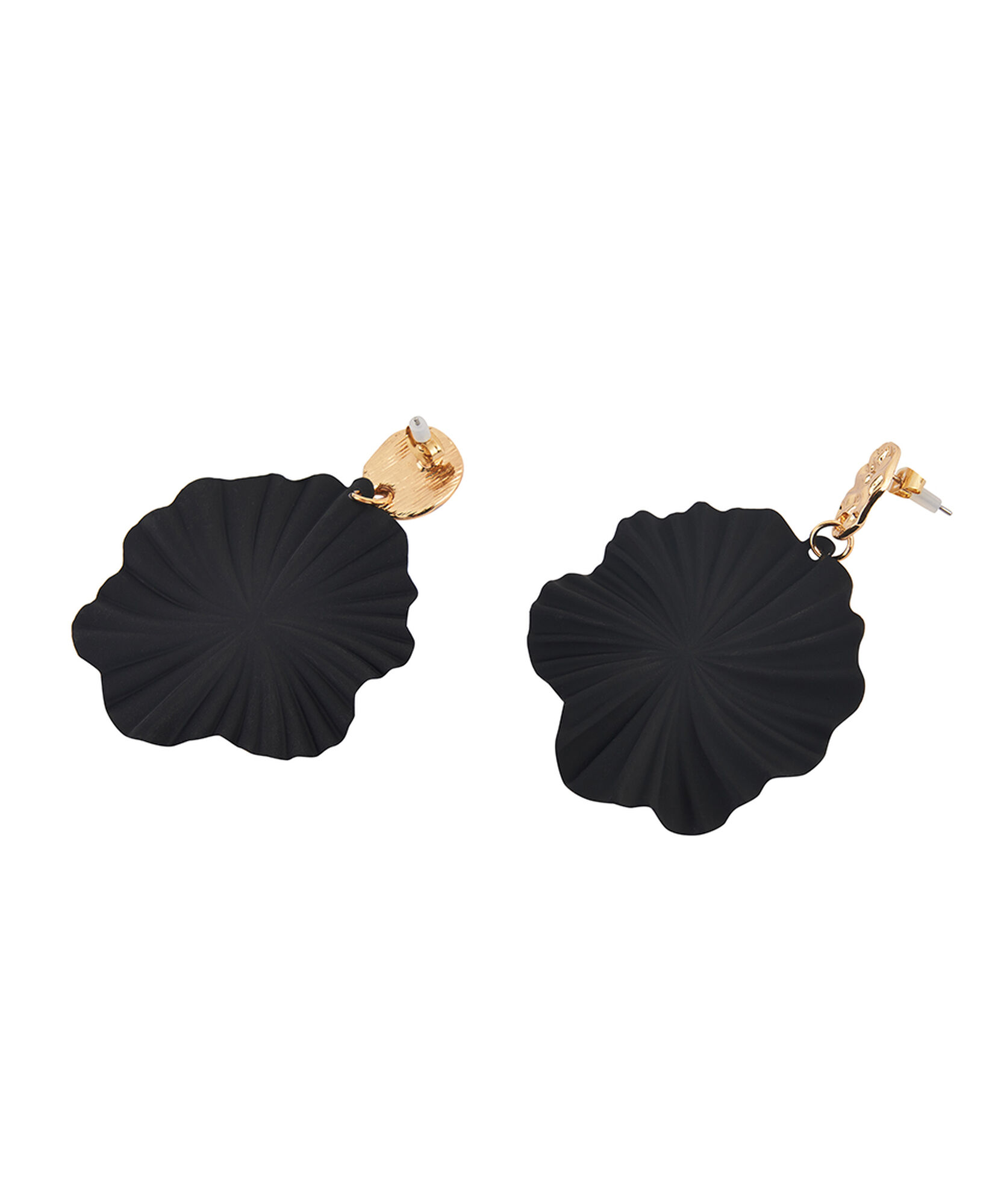 Aros mujer flor negra Aros mujer flor negra