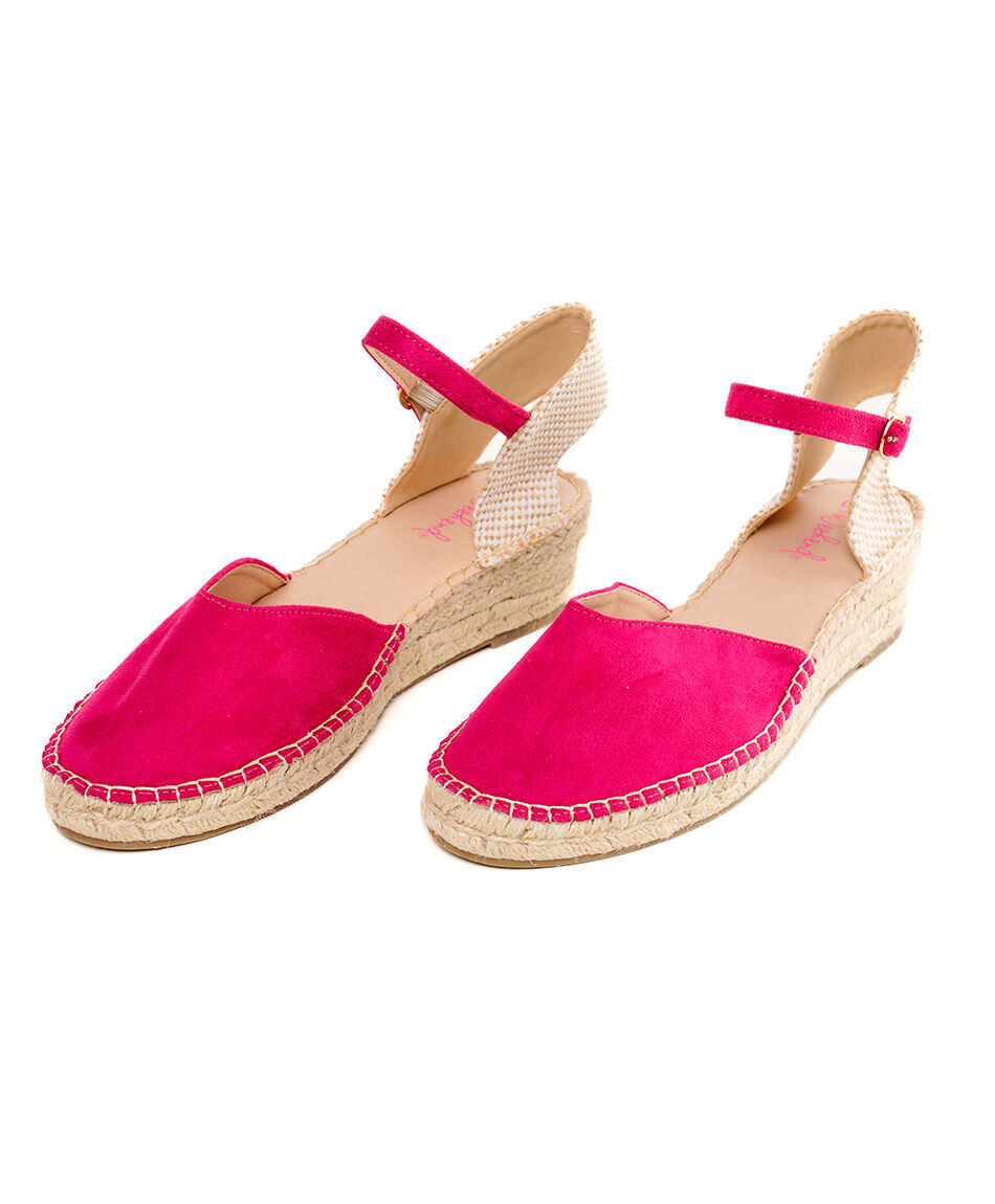 Alpargata mujer rafia fucsia