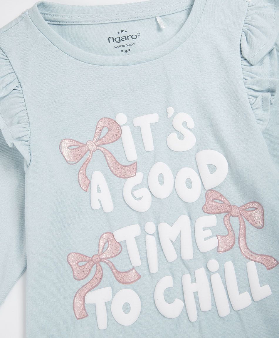 Polera beb&eacute; manga larga frase