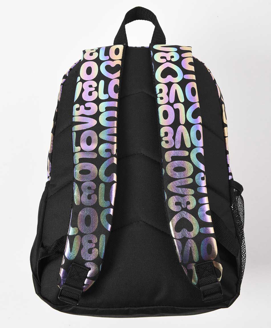 Mochila escolar letras brillantes