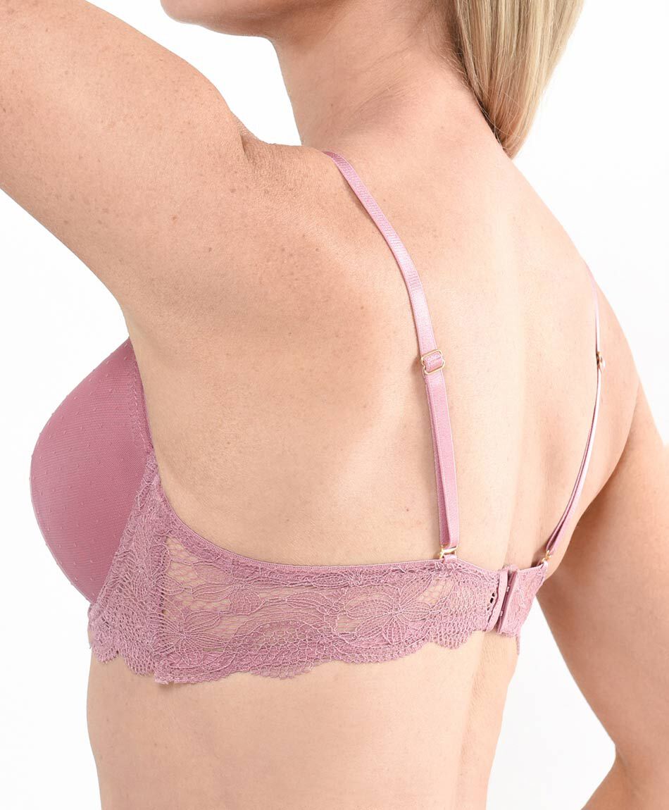 Sost&eacute;n mujer encajes circulares pink