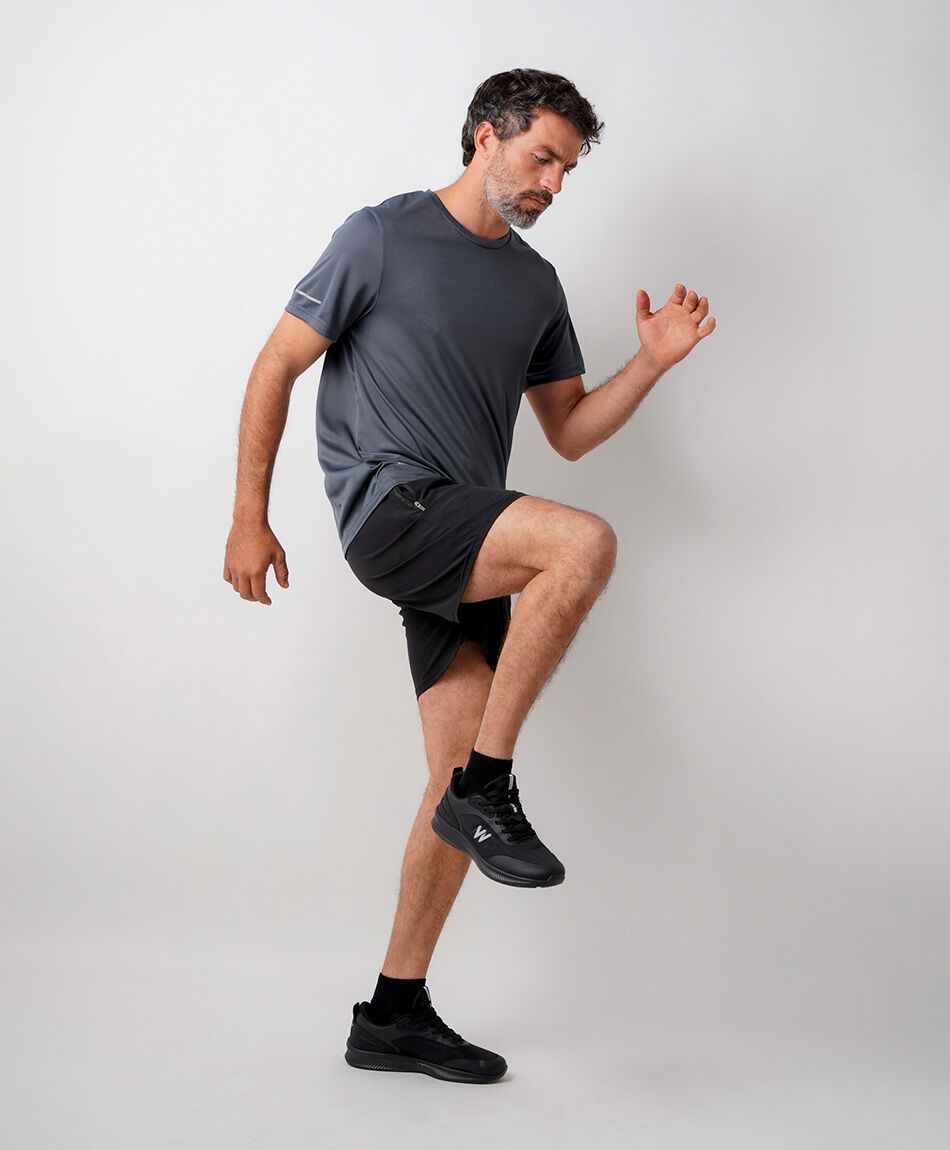 Short deportivo hombre negro cierres