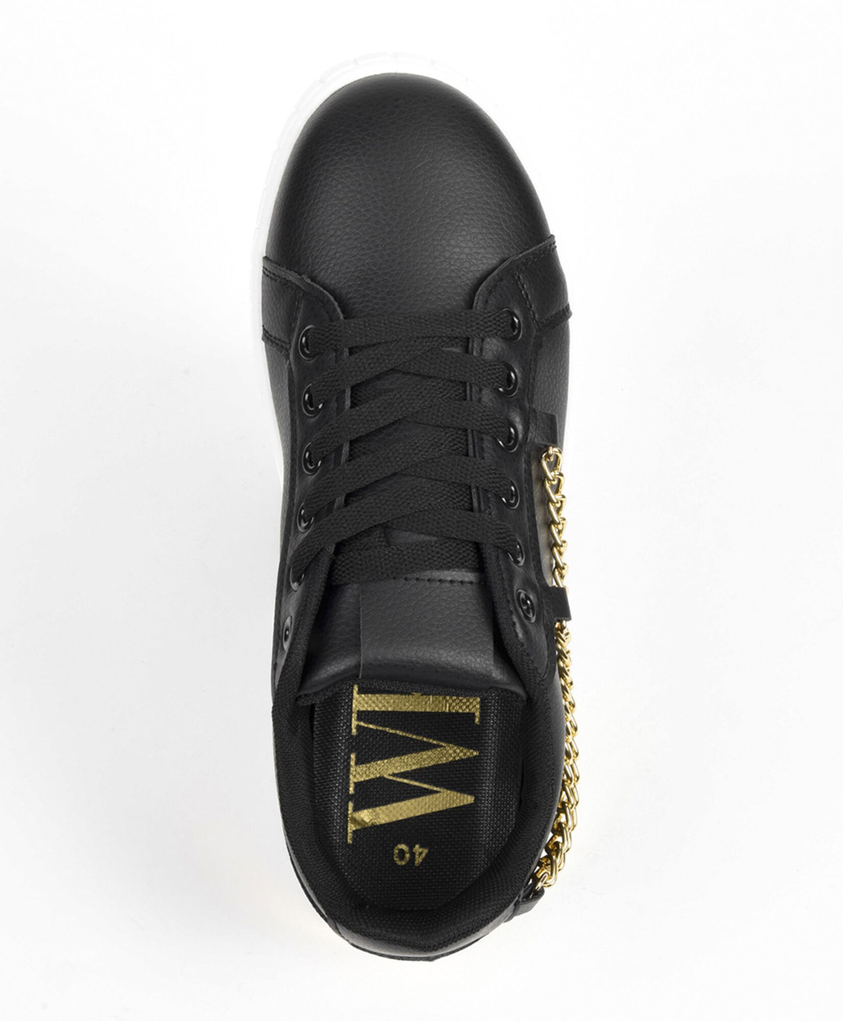 Zapatilla mujer cadenas doradas Zapatilla mujer cadenas doradas