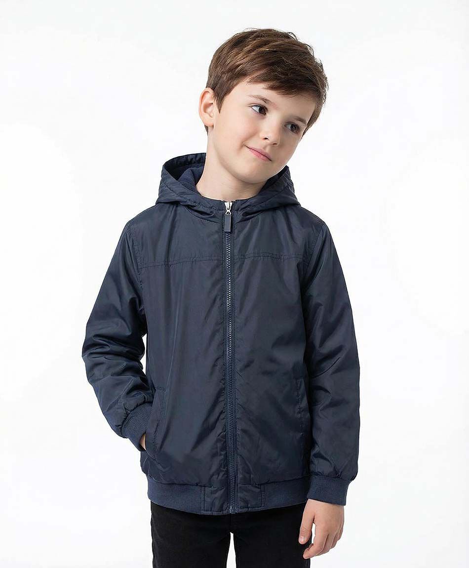Casaca escolar cortaviento interior polar
