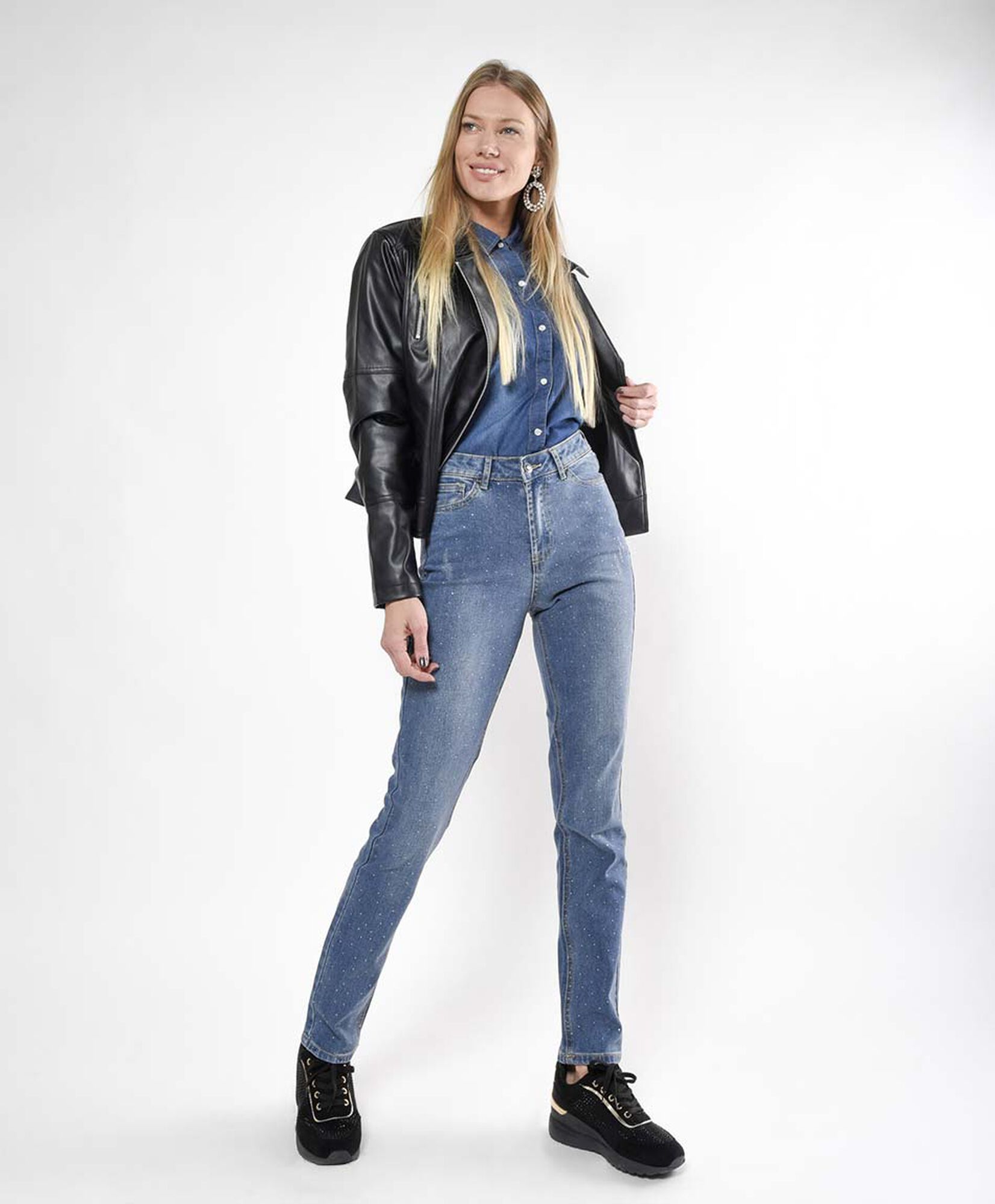 Jeans mujer brillos slim fit Jeans mujer brillos slim fit