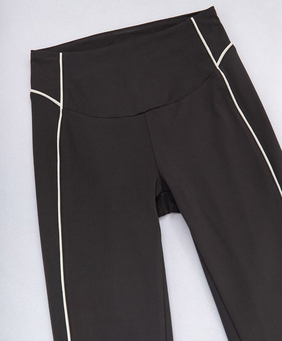 Calza deportiva mujer piping black