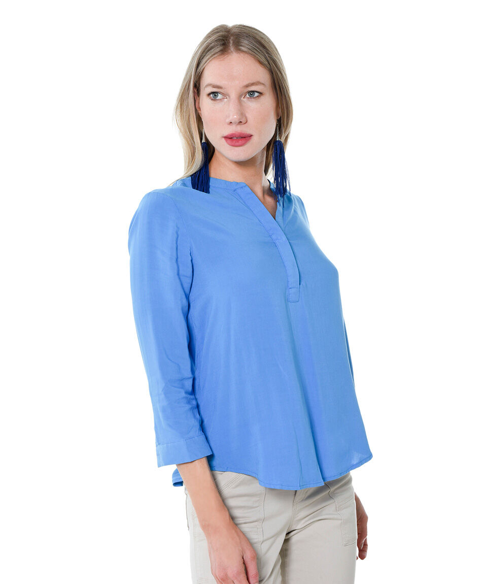 Blusa cuello mao