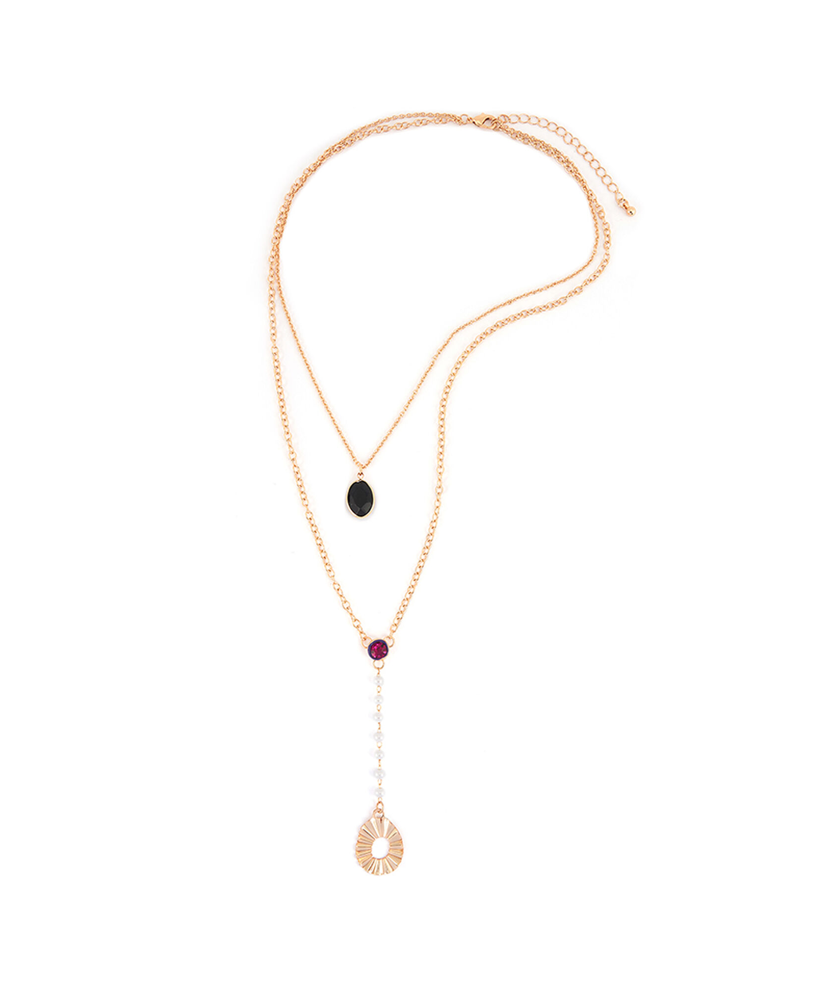 Collar mujer doble piedras Collar mujer doble piedras