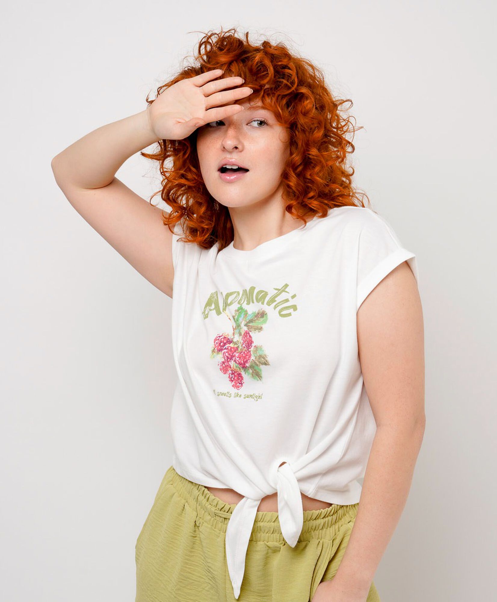 Polera mujer frambuesas Polera mujer frambuesas