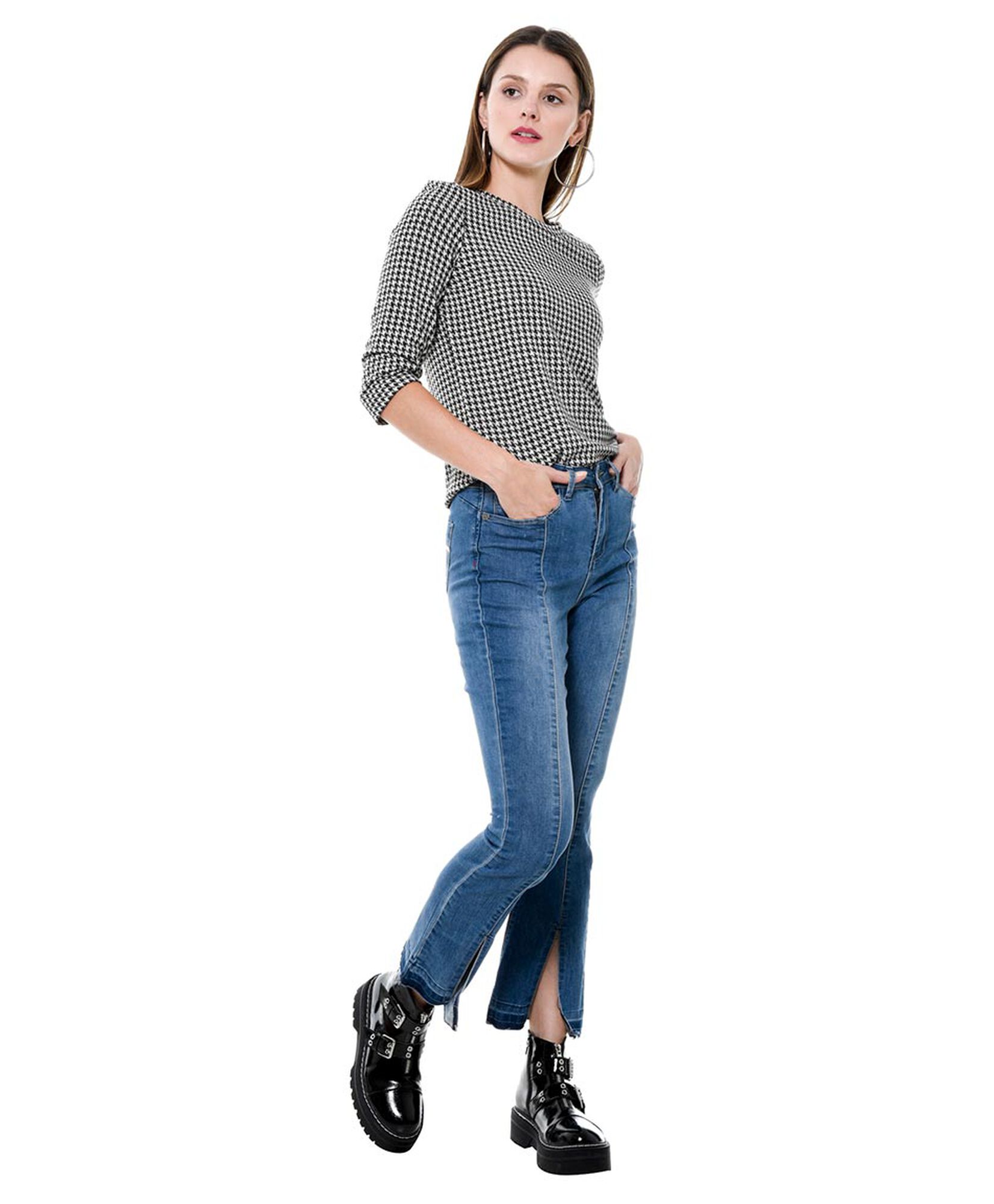 Jeans corte frontal Jeans corte frontal