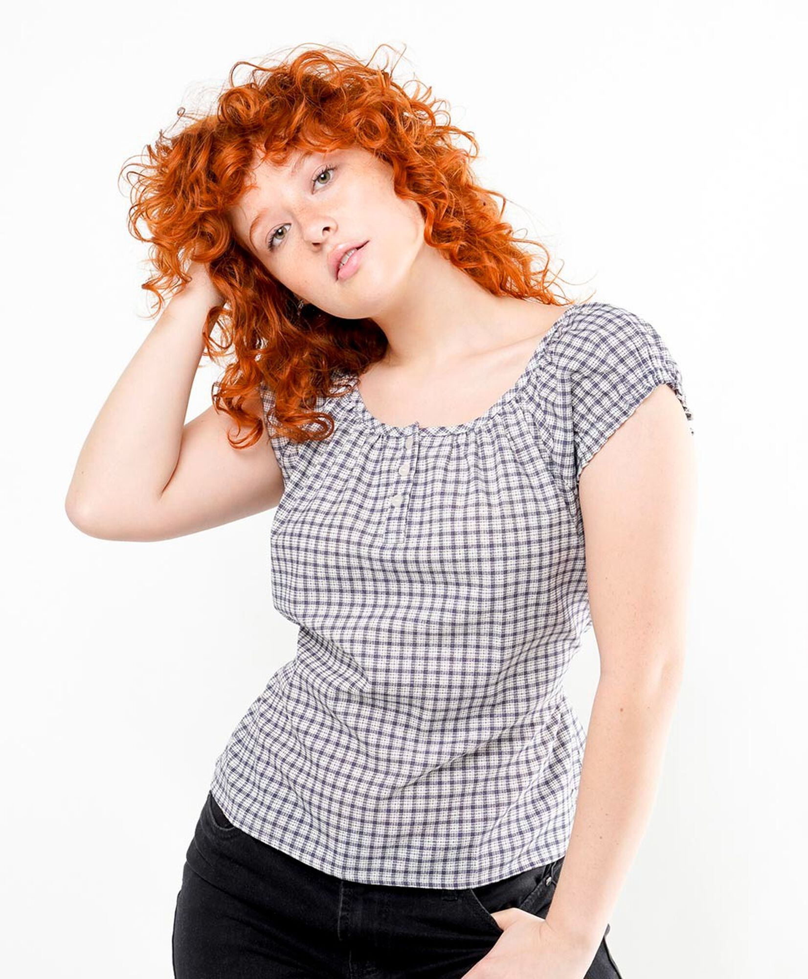 Blusa mujer cuadritos Blusa mujer cuadritos