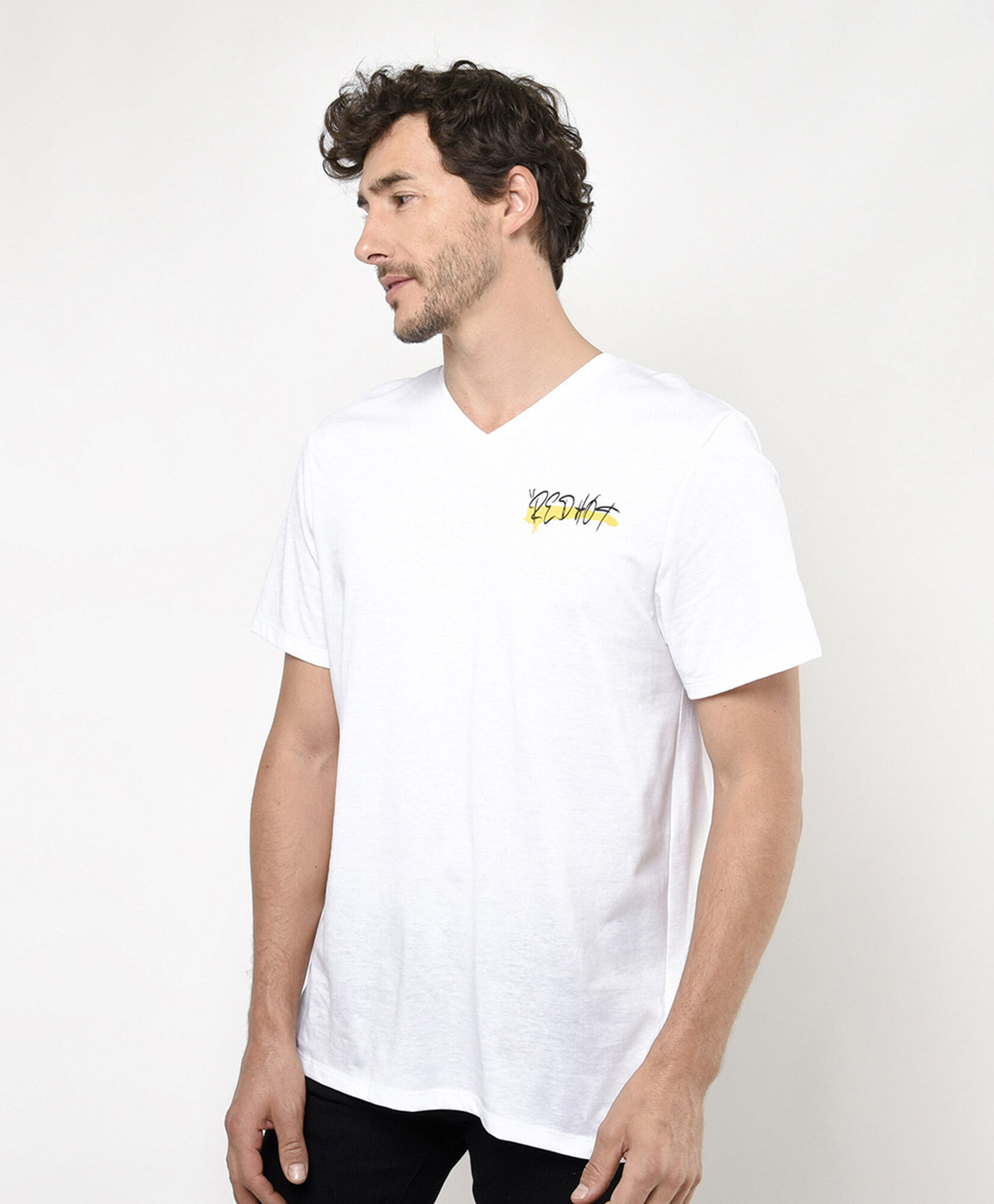 Polera hombre doble estampado graffiti Polera hombre doble estampado graffiti