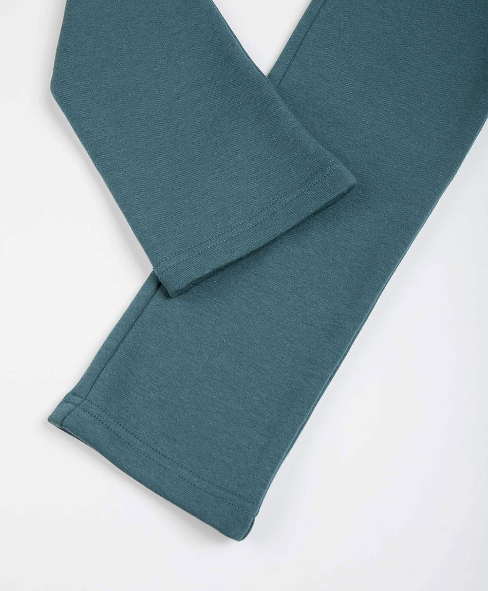 Leggins ni&ntilde;a forrada lisa verdes