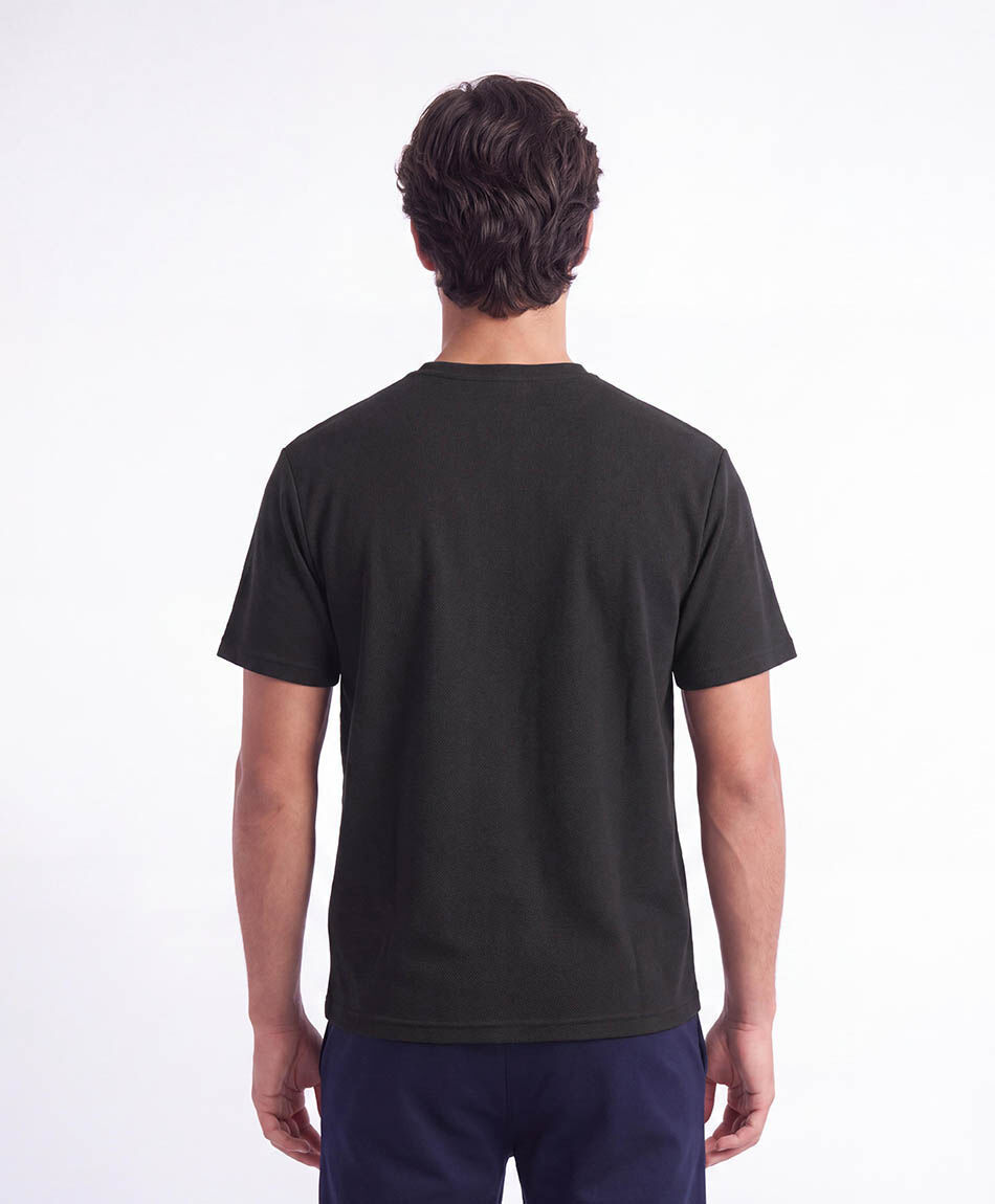 Polera deportiva texturizada negra