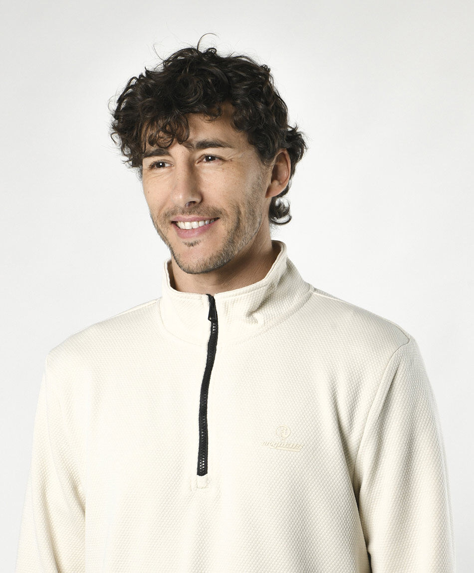Pullover hombre cierre medio