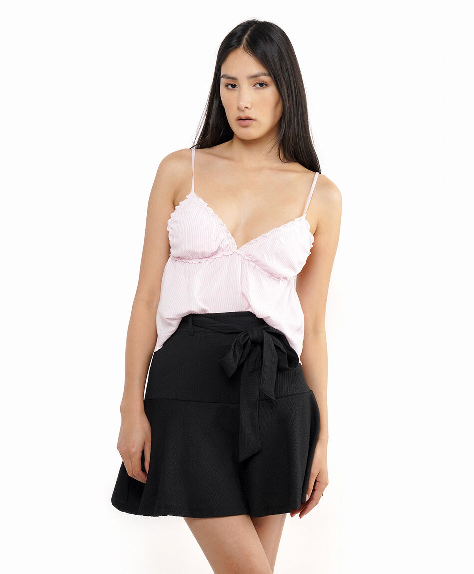 Mini falda mujer short lazo