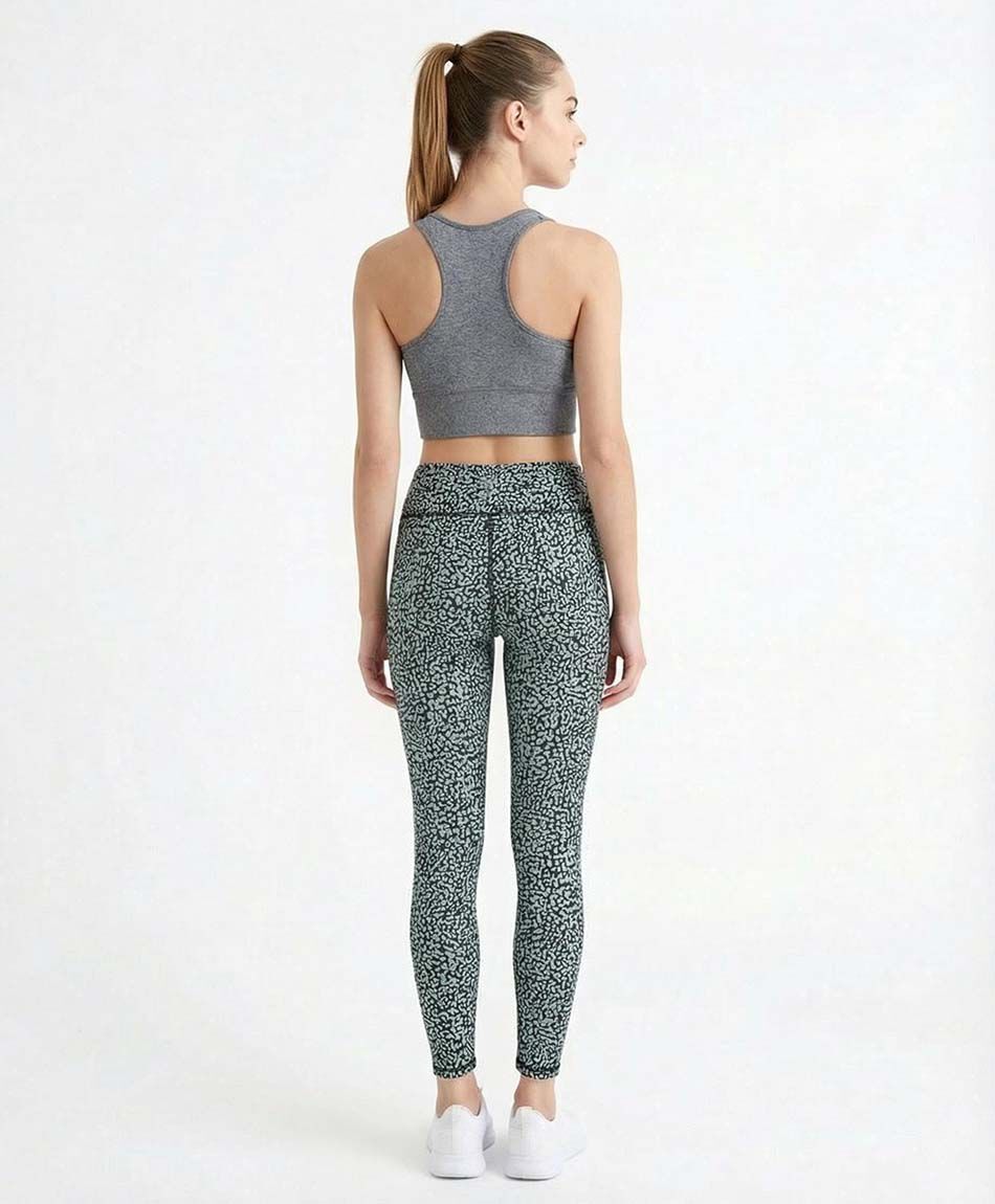 Calza deportiva mujer animal print green