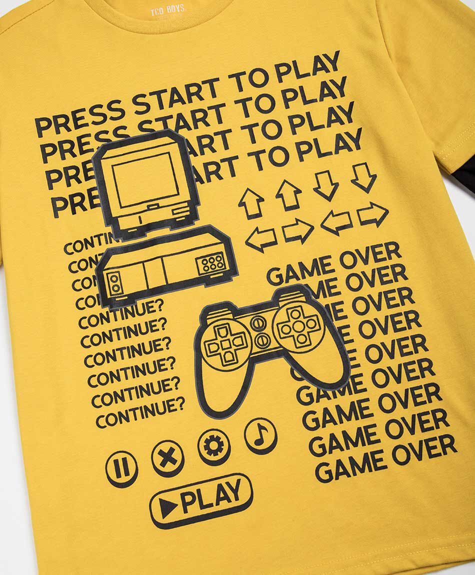 Polera ni&ntilde;o estampado hora de jugar