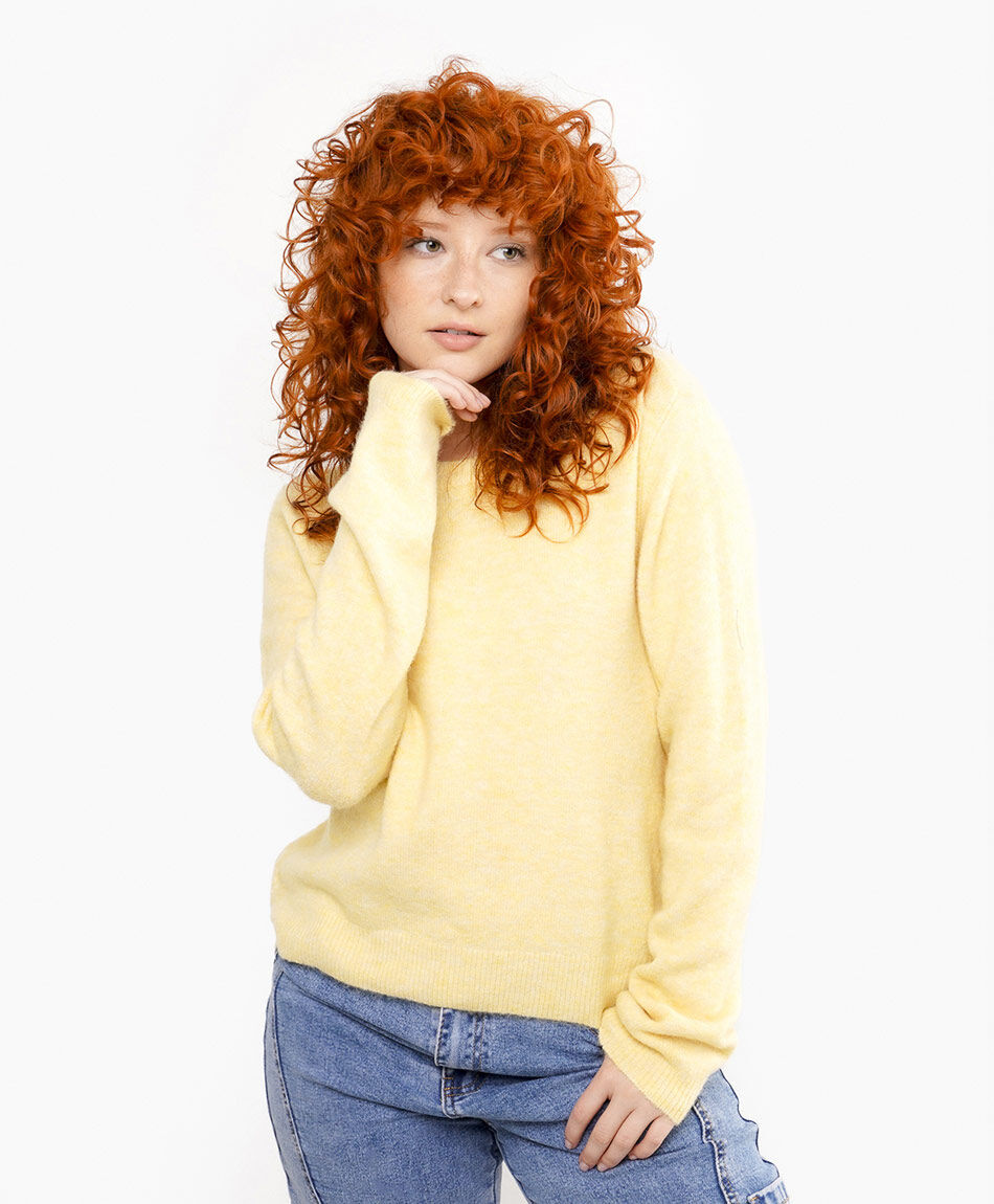 Sweater mujer cuello redondo b&aacute;sico