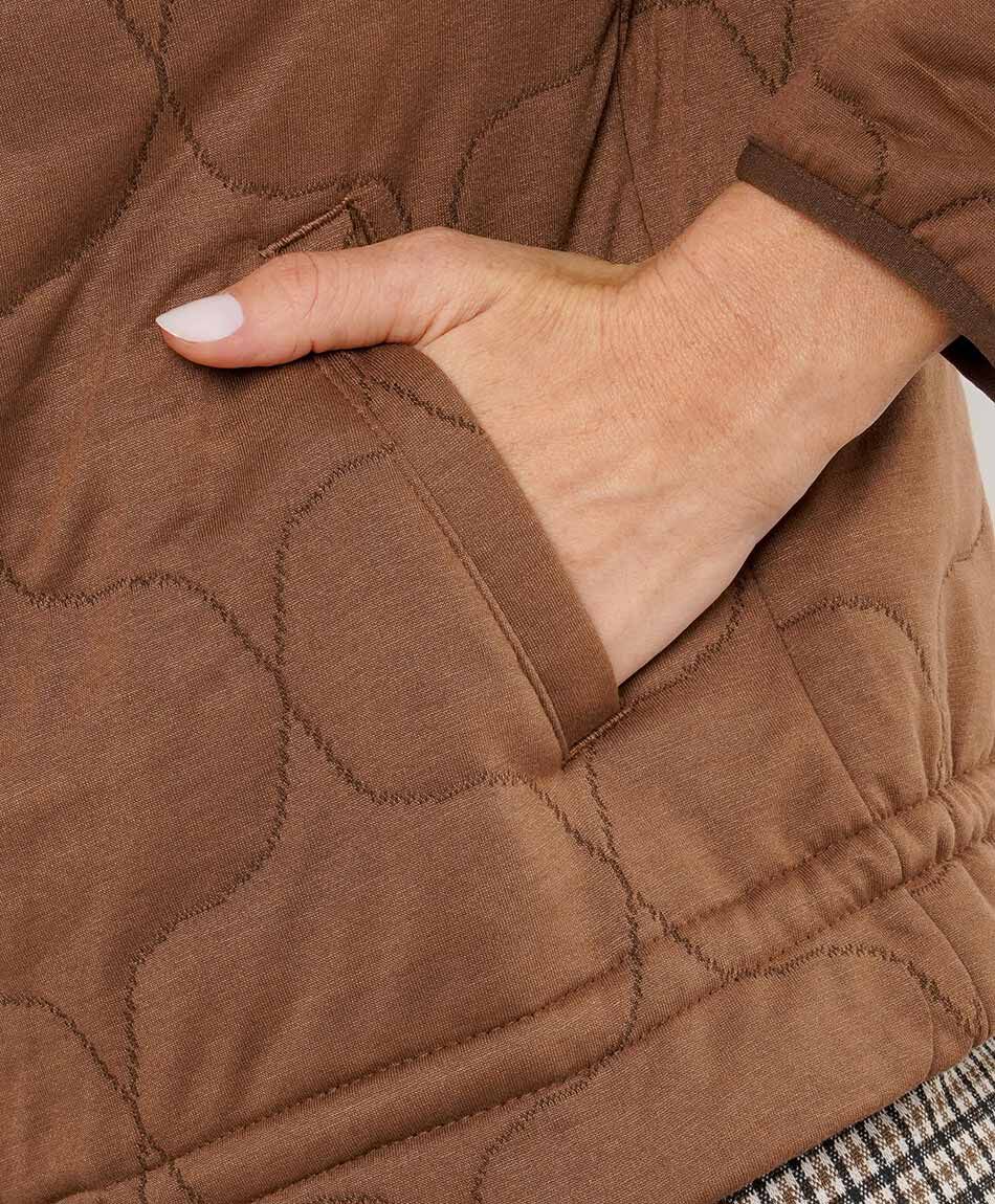 Chaqueta mujer bomber chocolate