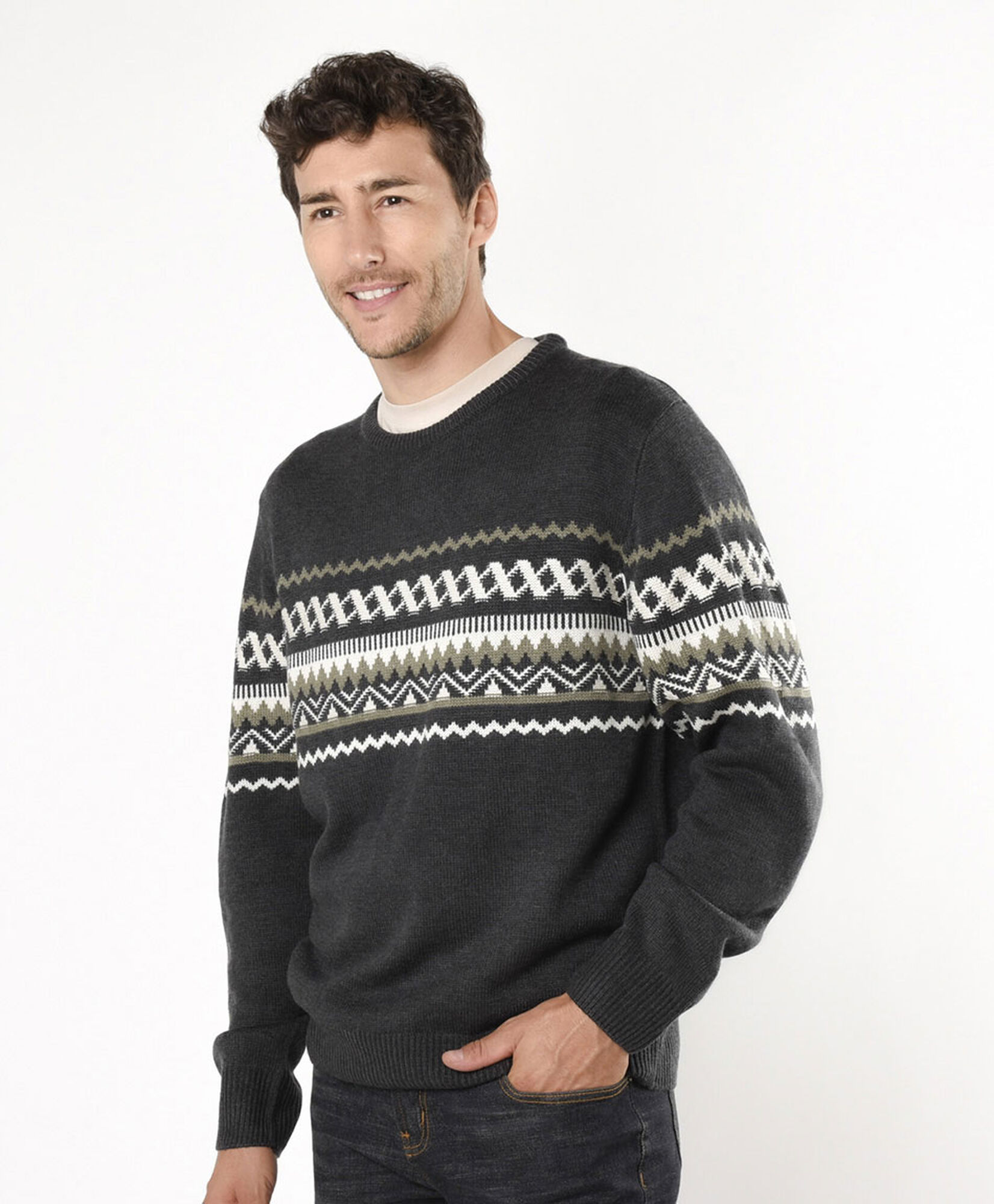 Sweater hombre jacquard diseño Sweater hombre jacquard diseño