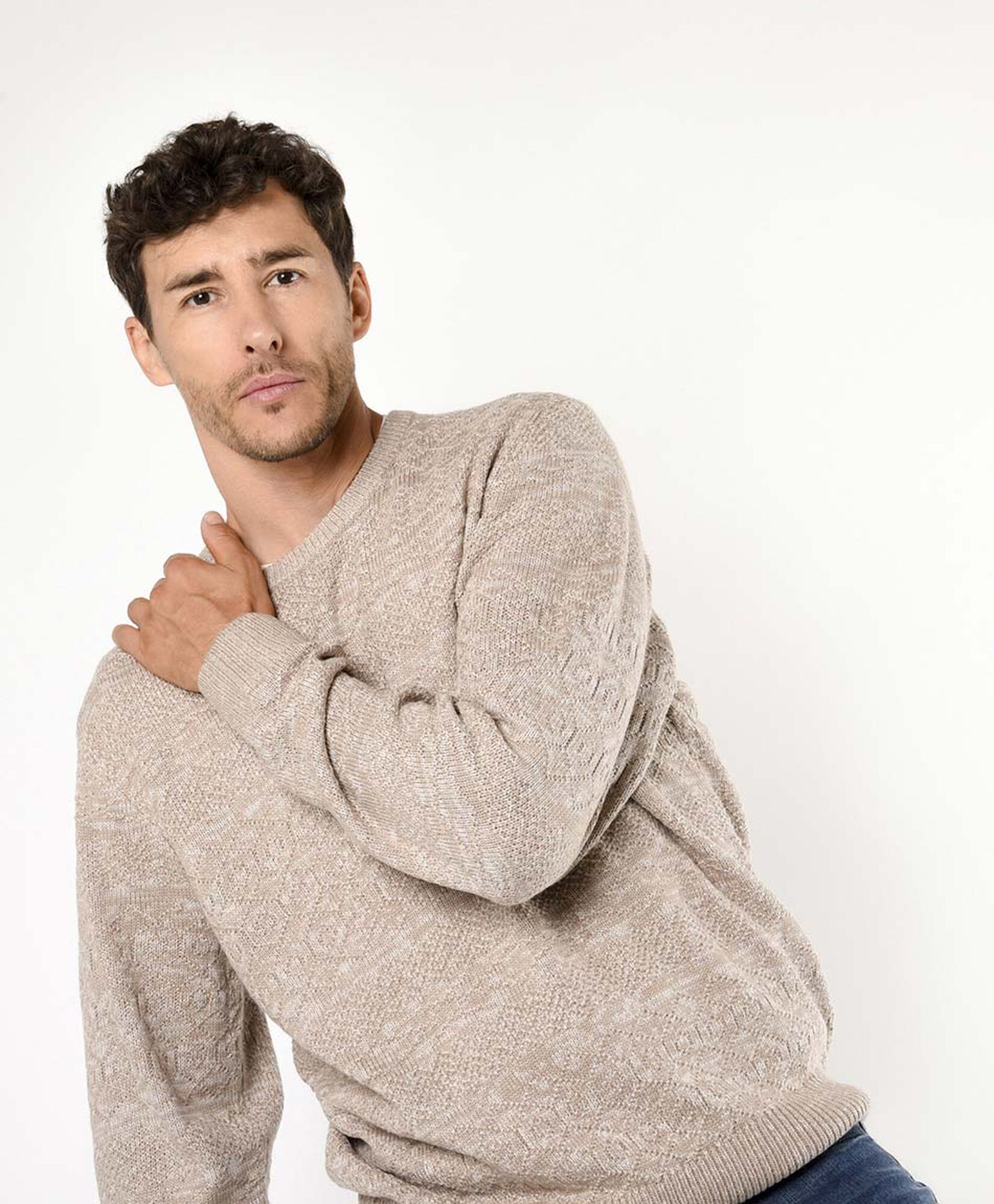 Sweater hombre jacquard liso Sweater hombre jacquard liso