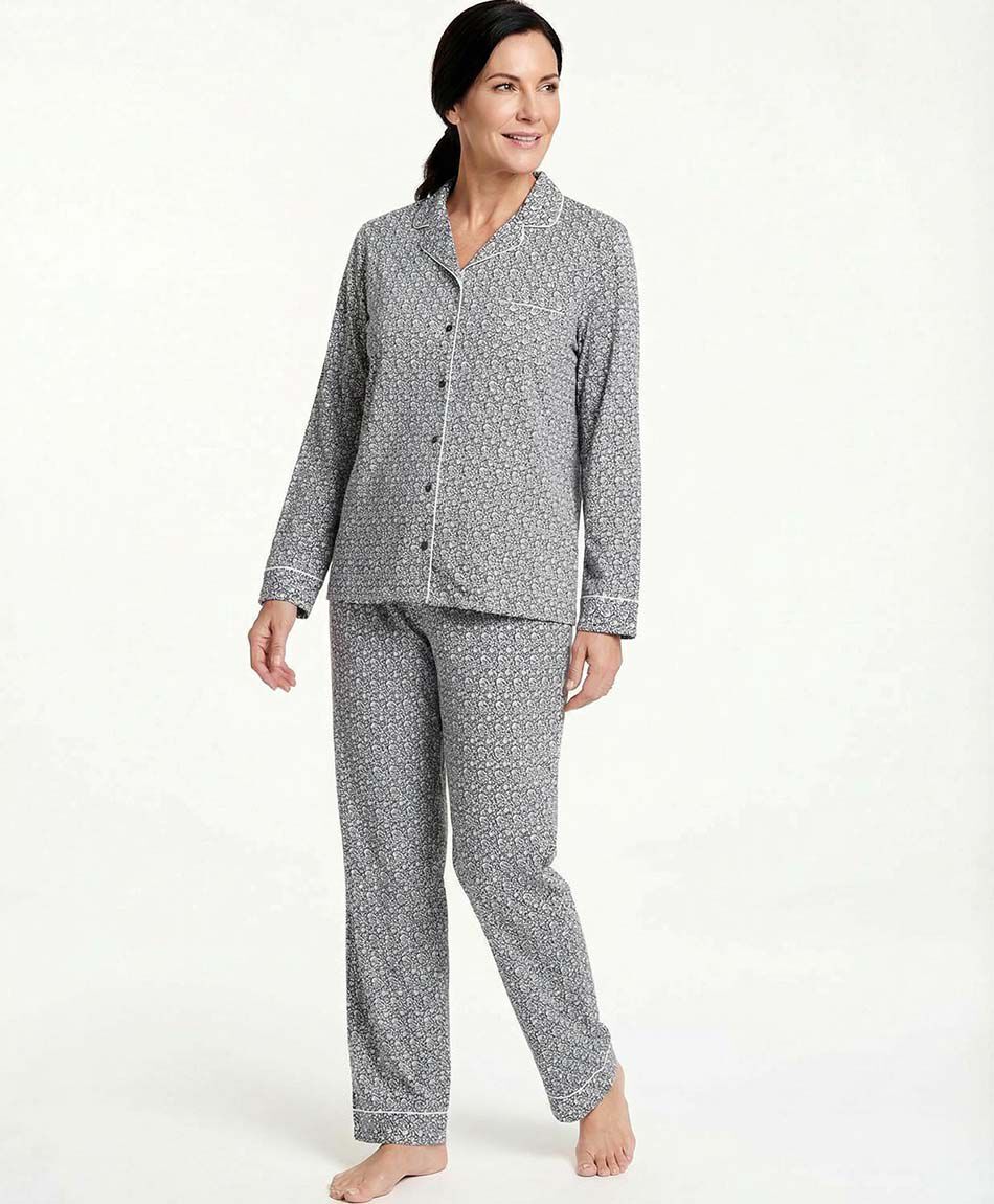 Pijama mujer camisero floreado fantas&iacute;a