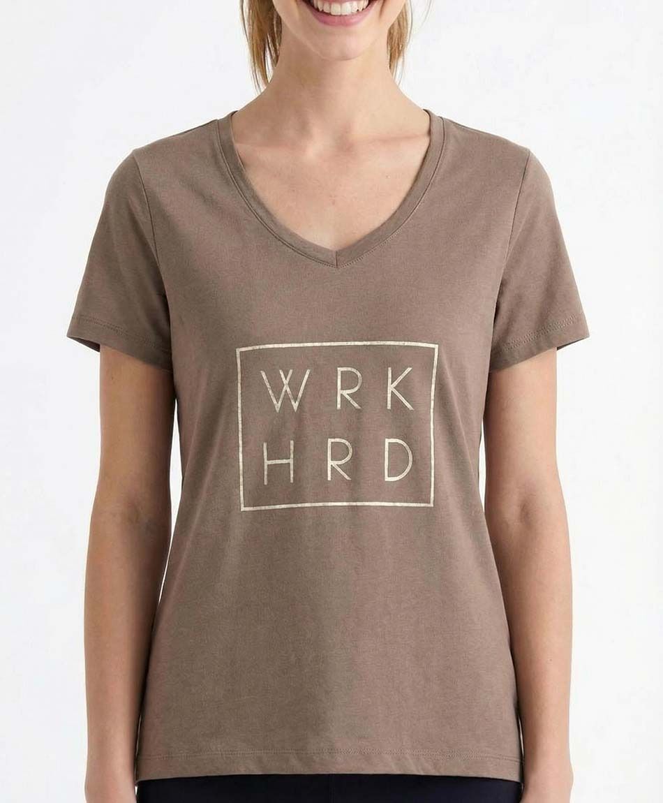 Polera deportiva mujer work hard