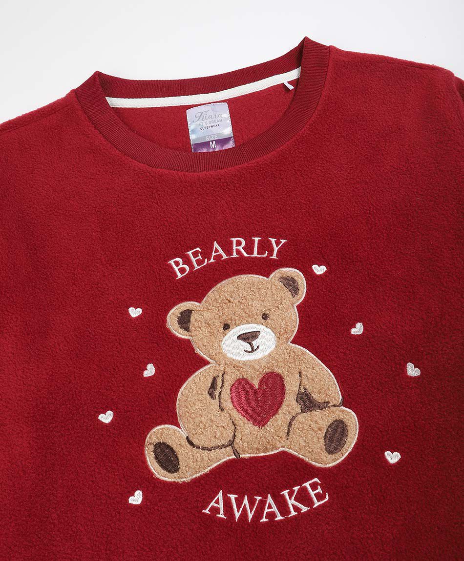 Pijama mujer polar ositos y corazones