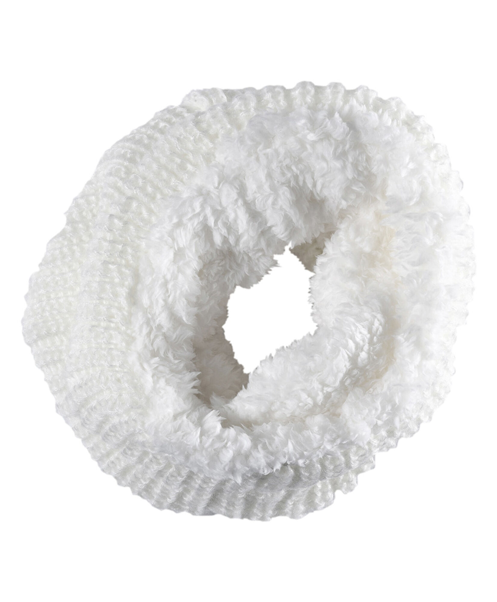 Bufanda tejida con coral fleece Bufanda tejida con coral fleece