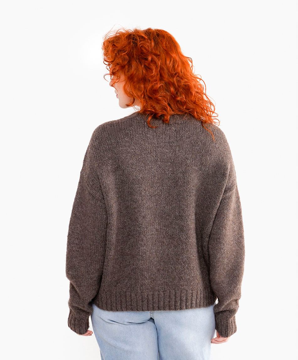 Sweater mujer jacquard flower