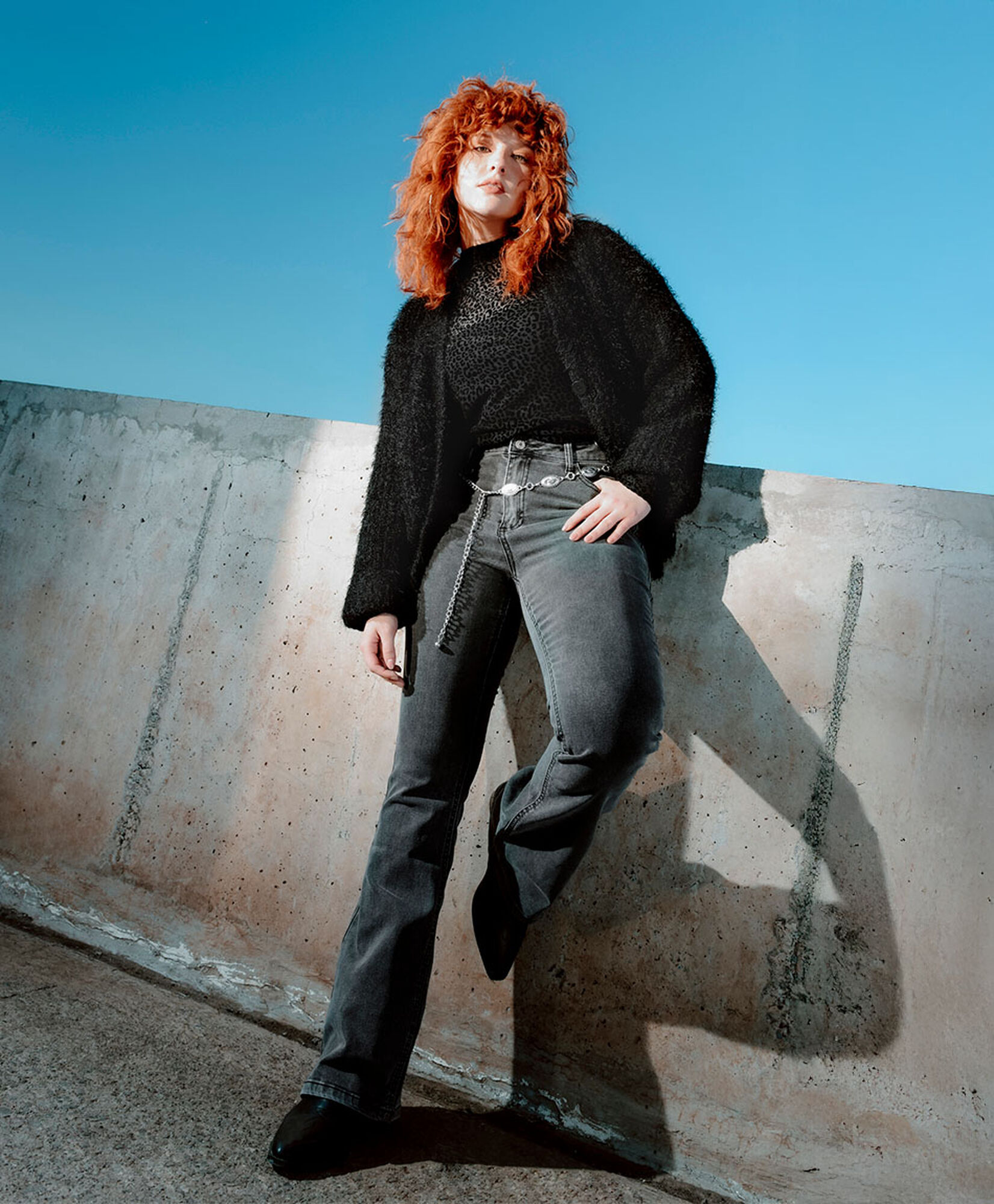 Jeans mujer gris flare Jeans mujer gris flare