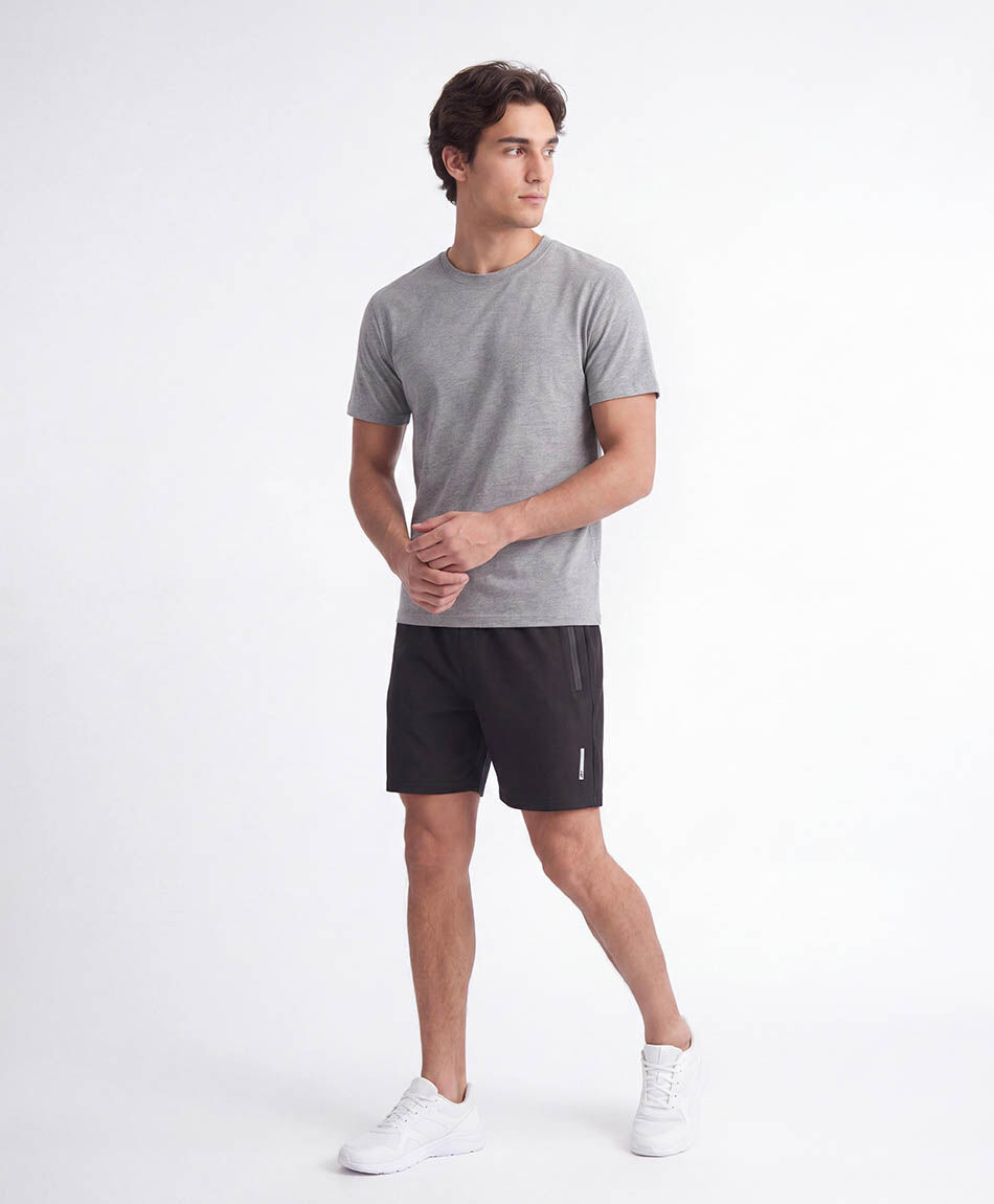 Short deportivo hombre negro cierres