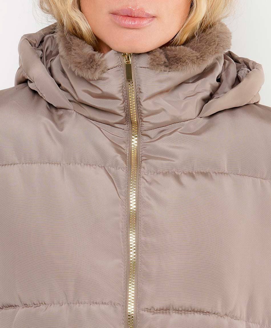 Parka mujer cuello pelos