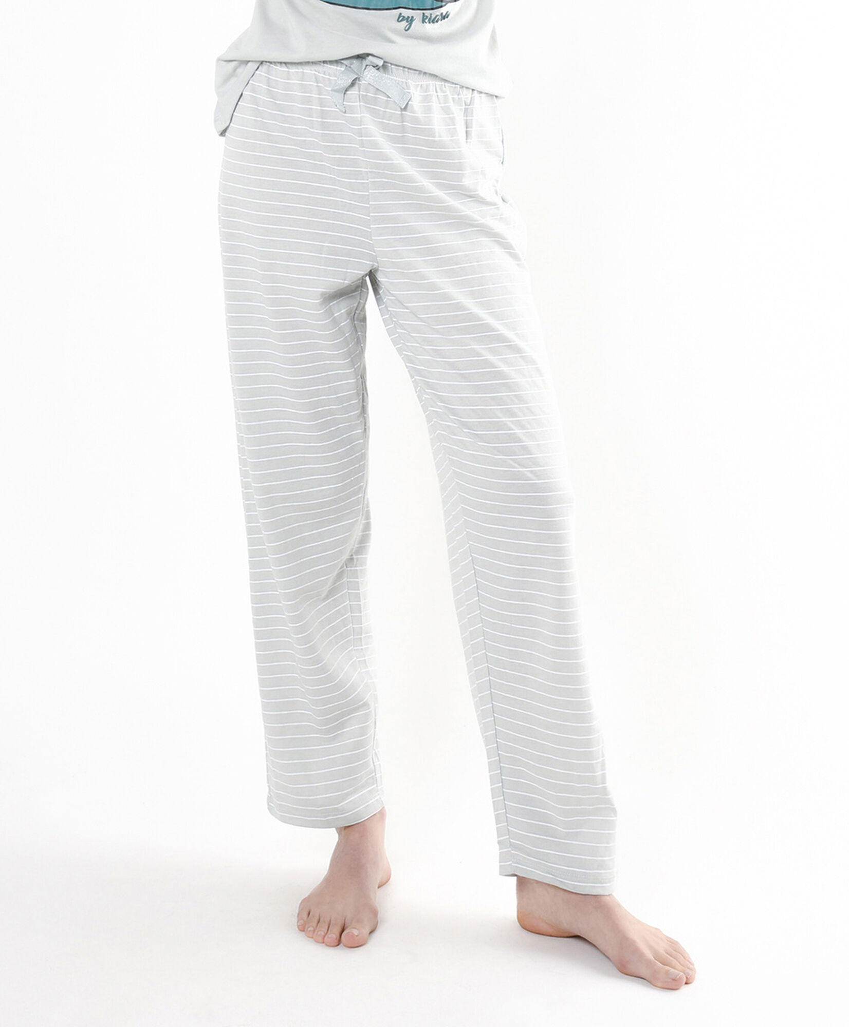Pijama mujer gatito y líneas Pijama mujer gatito y líneas