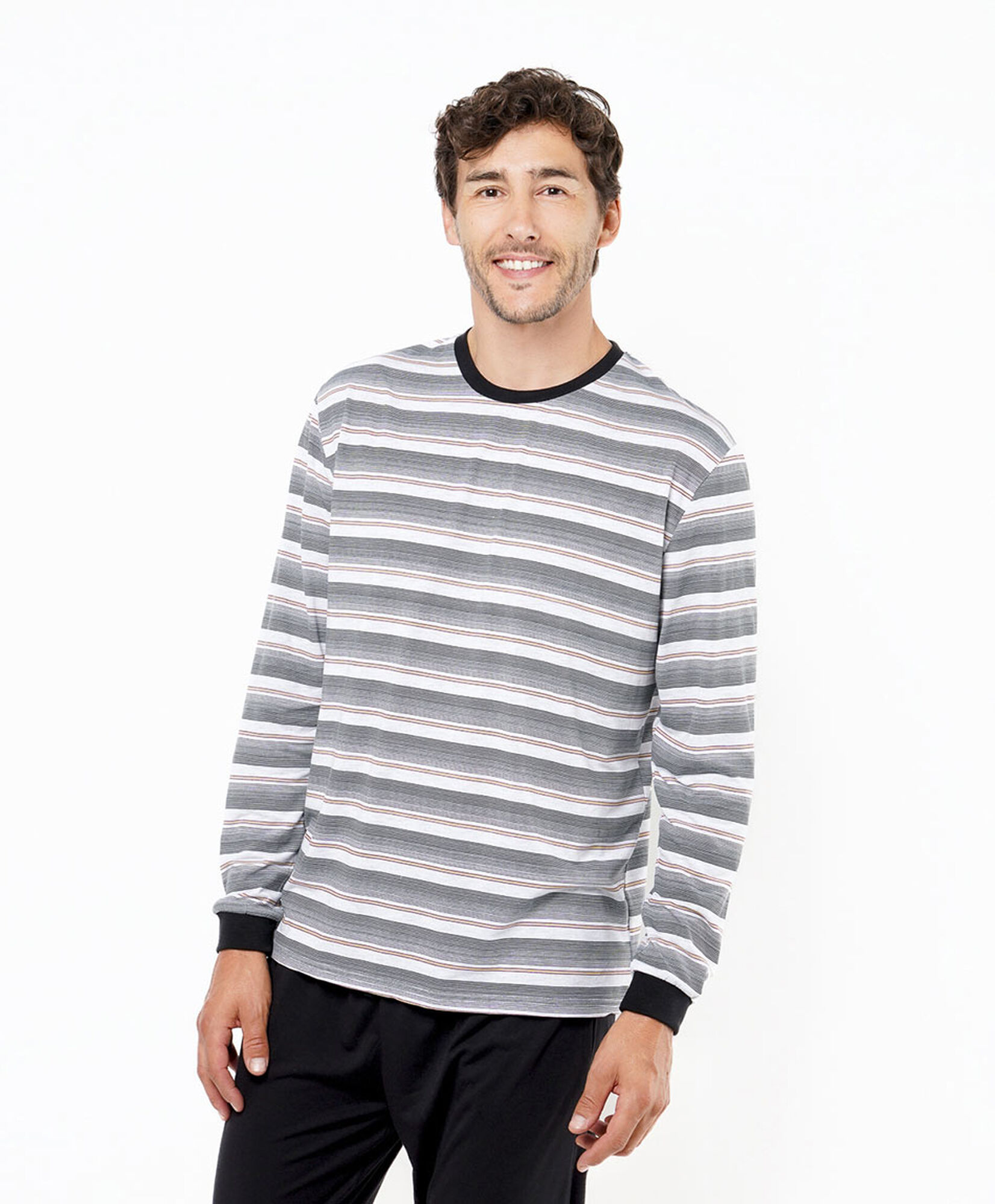 Pijama hombre líneas gris Pijama hombre líneas gris