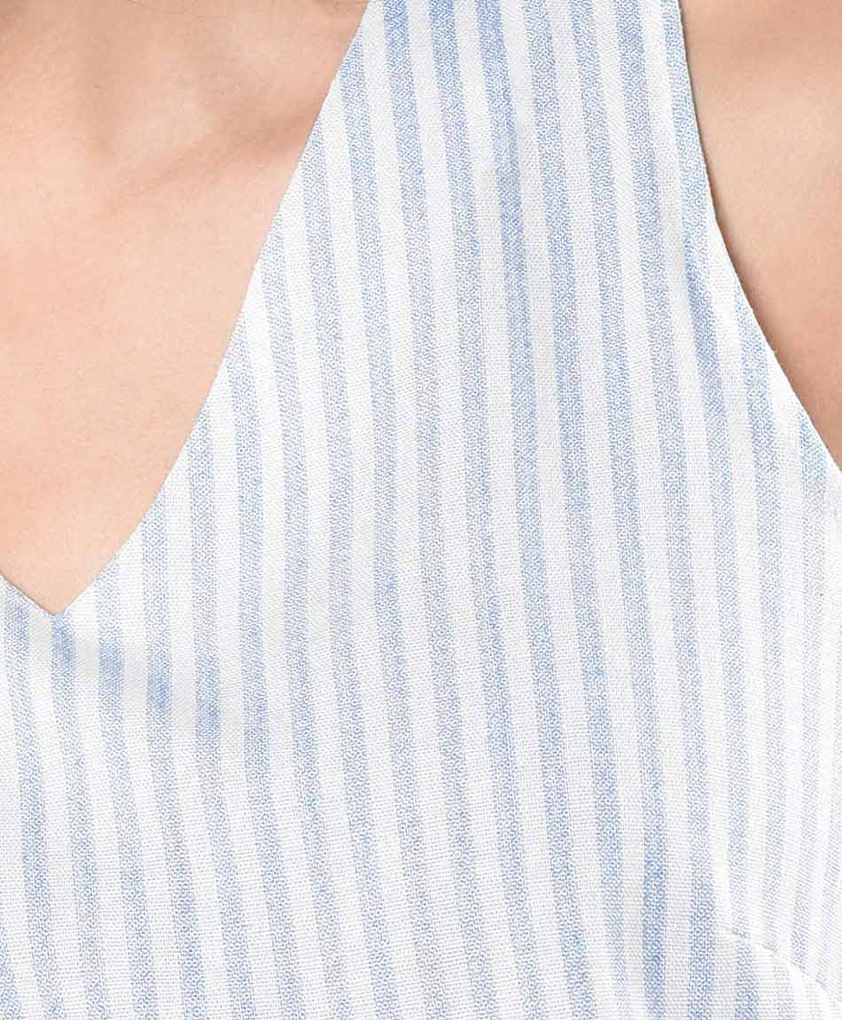 Blusa mujer líneas celeste Blusa mujer líneas celeste