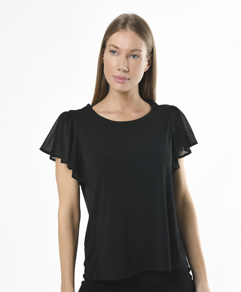 Polera mujer manga vuelos