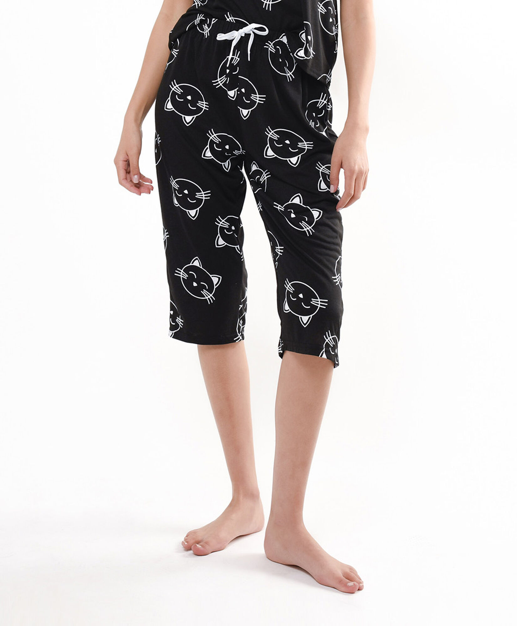 Pijama mujer capri cat face Pijama mujer capri cat face