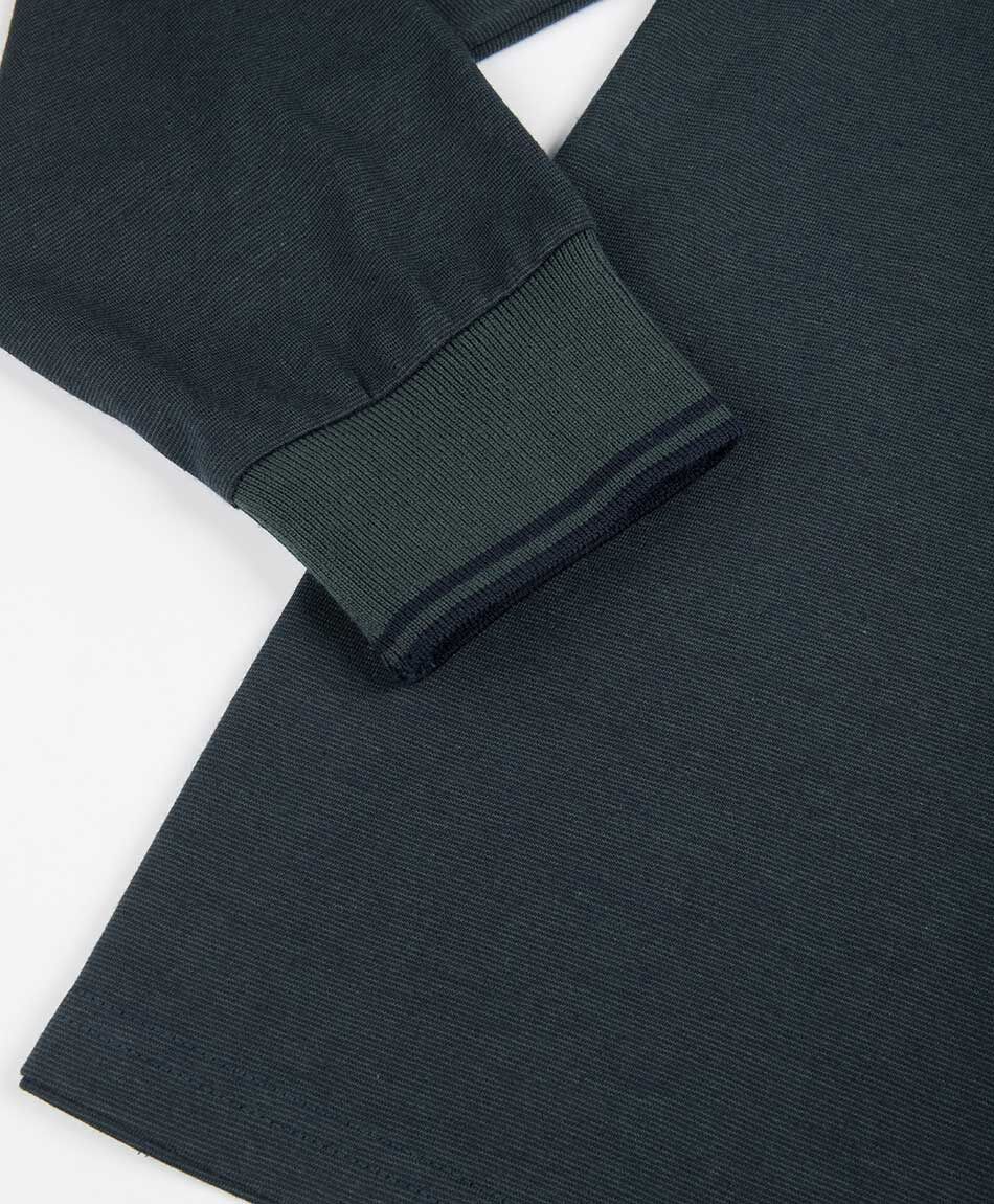 Polera hombre polo manga larga verde oscuro