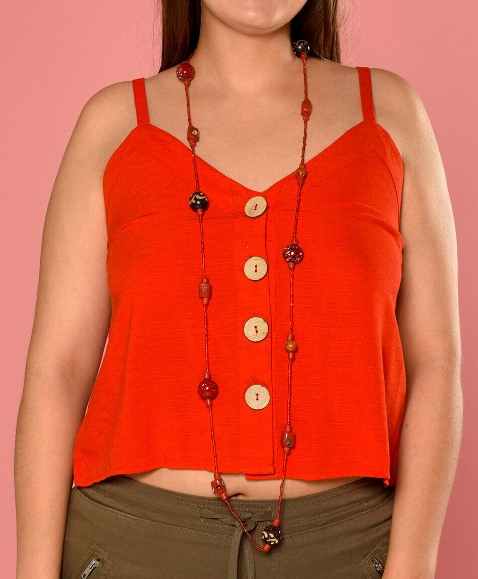 Blusa lino abotonado