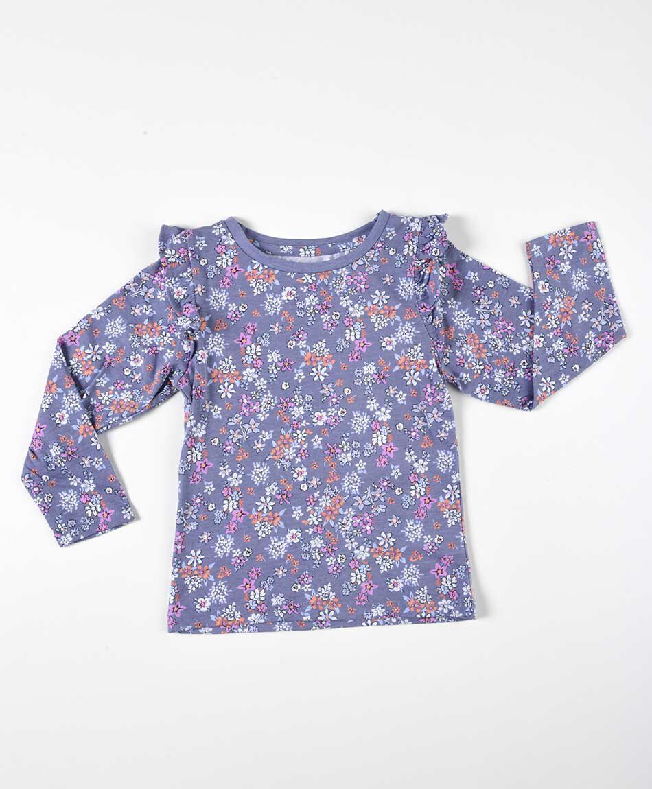 Polera bebé floreada vuelos