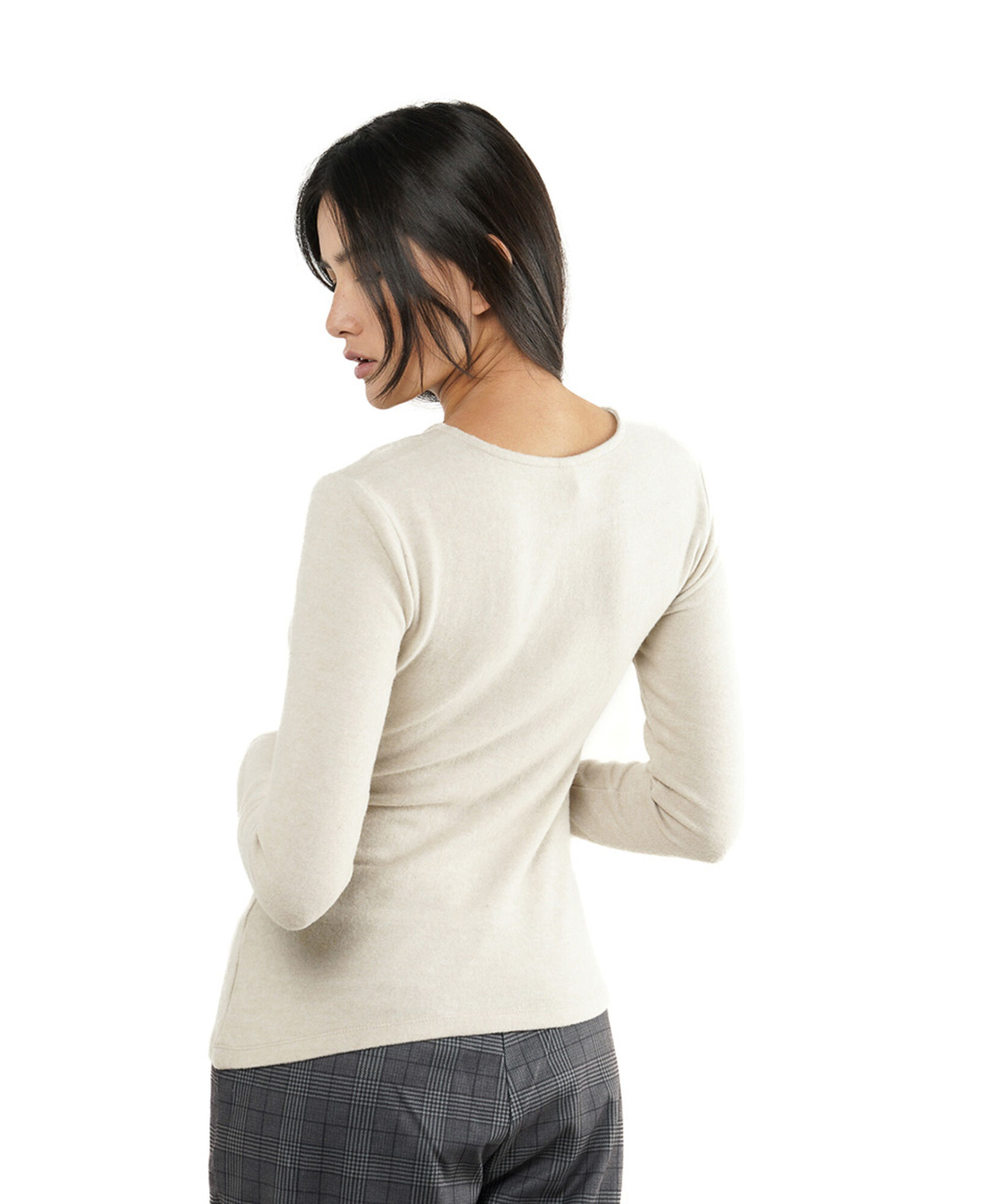 Sweater mujer liso beige Sweater mujer liso beige