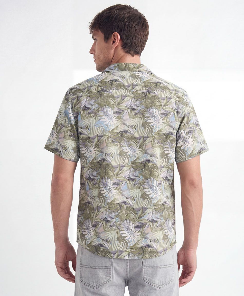 Camisa hombre tropical viscosa